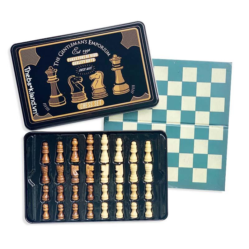 Bộ cờ vua gỗ cao cấp nhập khẩu-gọn nhẹ mang đi du lịch Gentleman's Emporium Chess Set đồ chơi thông minh