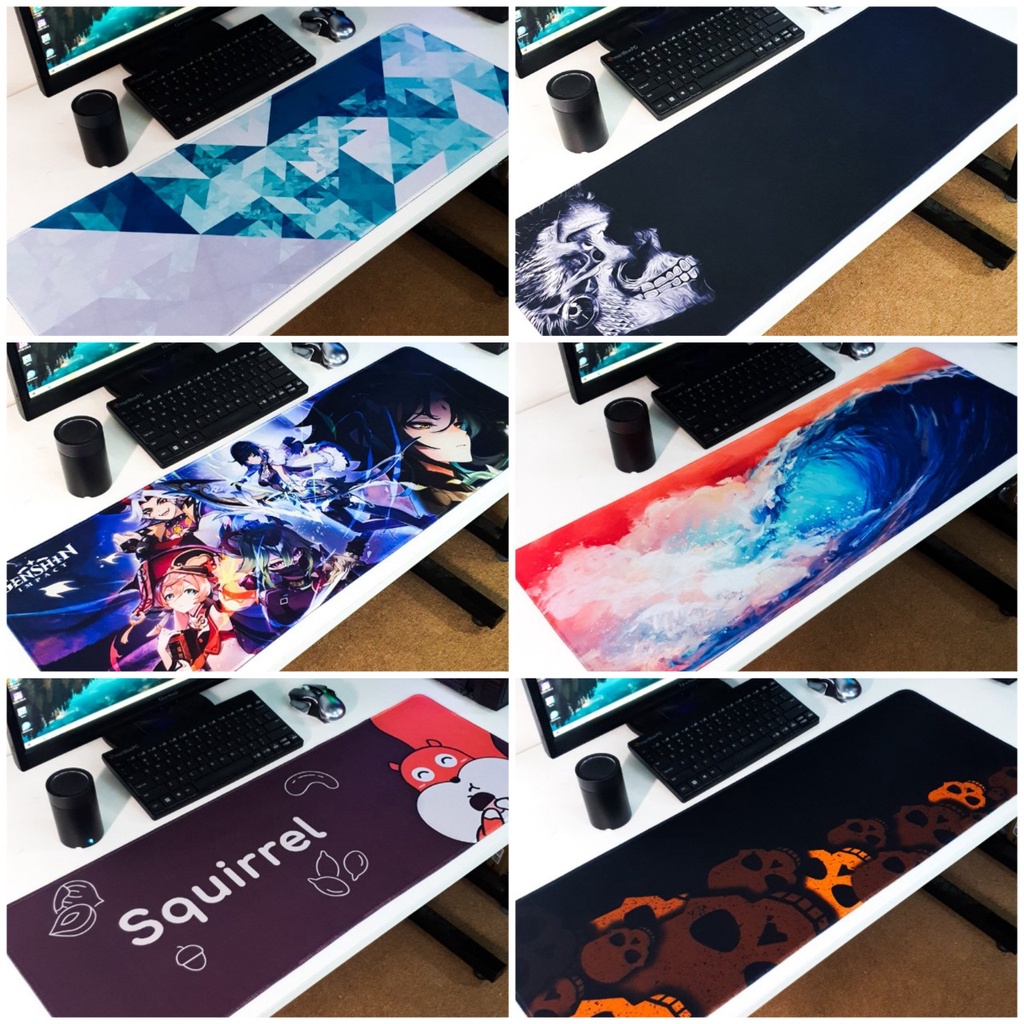 Lót chuột cỡ lớn 80x30cm dày 2mm pad gaming cỡ lớn speed bo viền chắc chắn TechStar
