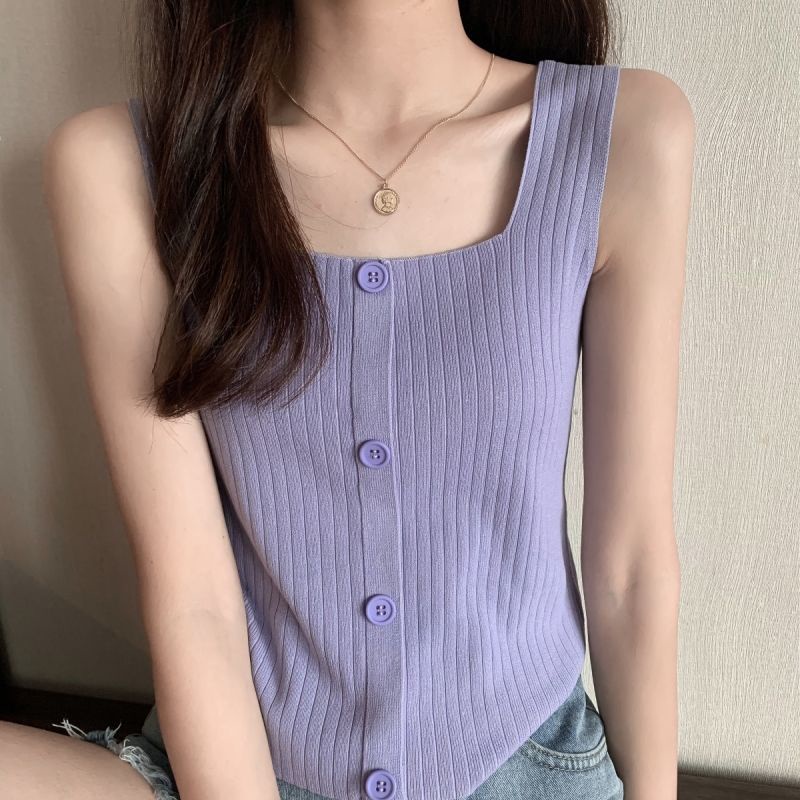 Áo Croptop Hai Dây ĐíNh NúT Xinh XắN JL-MX-13