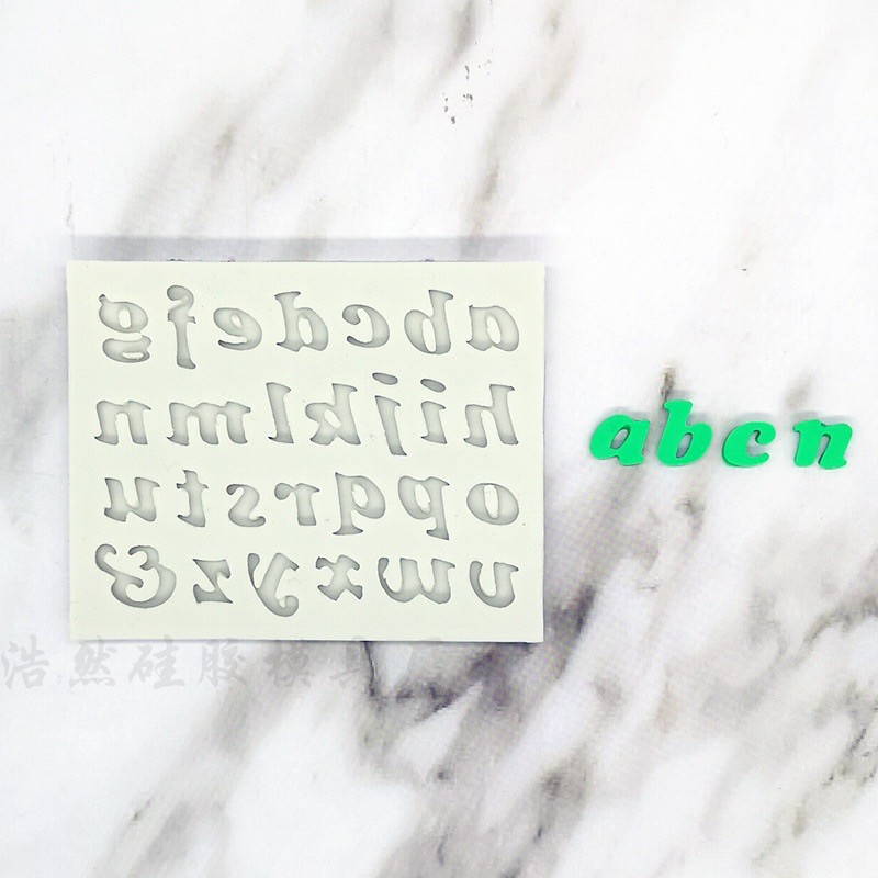 set 3 khuôn chữ và số size nhỏ trang trí bánh