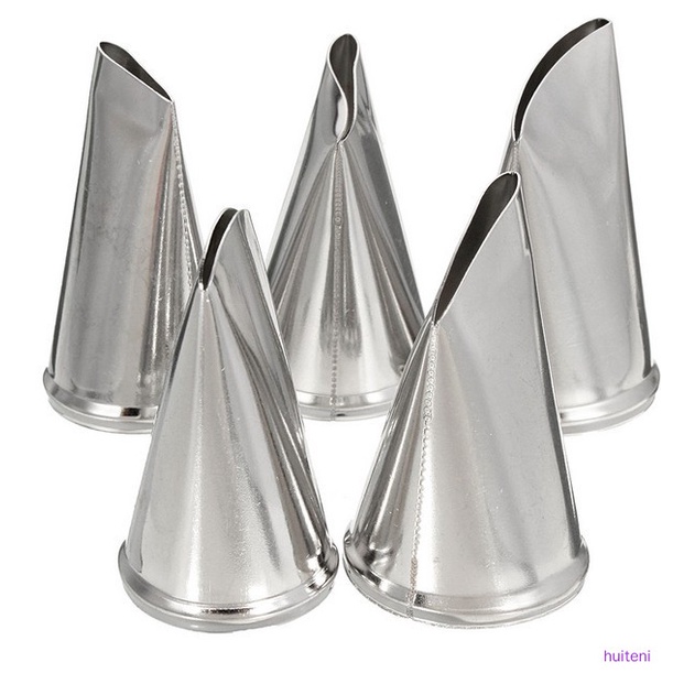 Set 5 đuôi bắt bông kem trang trí đồ ngọt bằng thép không gỉ tiện dụng