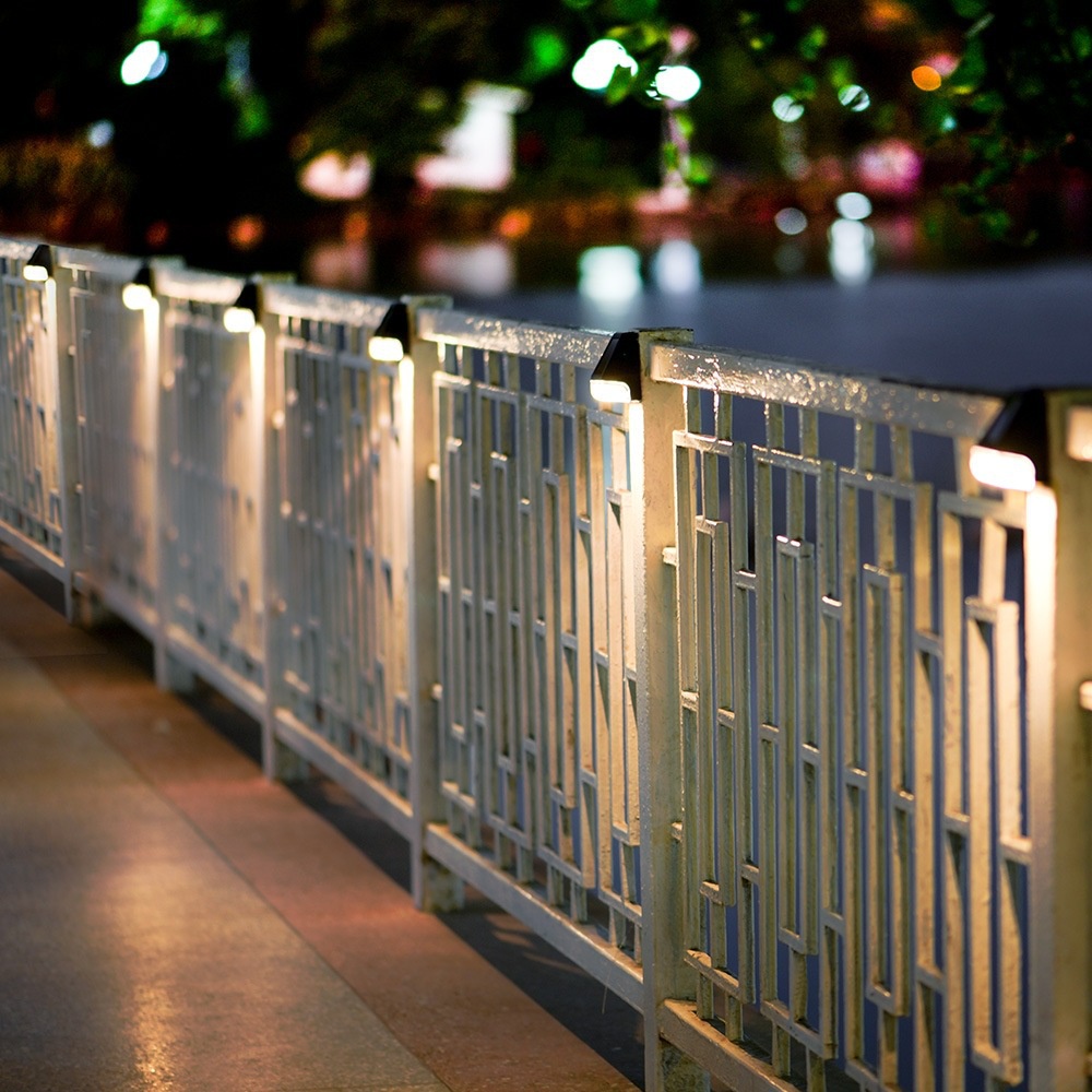 Đèn Led Gắn Tường Sử Dụng Năng Lượng Mặt Trời Ánh Sáng Trắng Ấm Chống Thấm Nước Trang Trí Sân Vườn Ngoài Trời