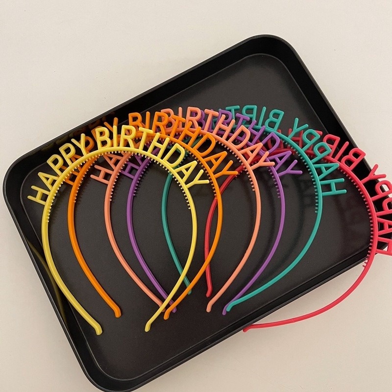 Băng Đô In Chữ Happy Birthday Dễ Thương Dùng Làm Phụ Kiện Chụp Ảnh Cho Bé Gái