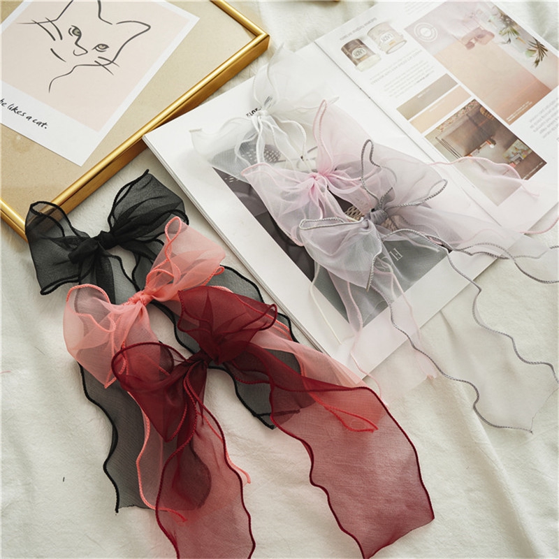 1 Kẹp Tóc Hình Nơ Lớn Bằng Satin Lãng Mạn Cho Nữ