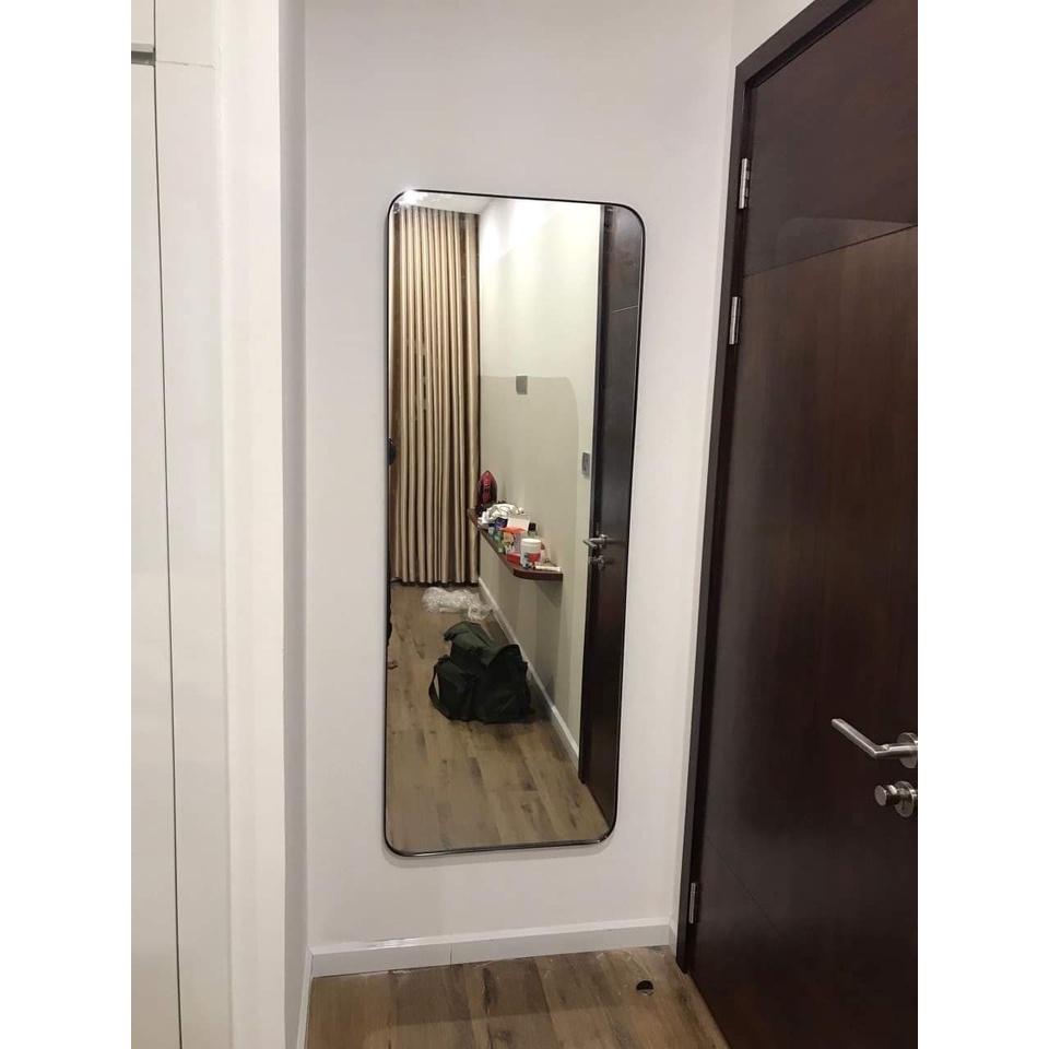 Gương treo tường viền nhôm sơn tĩnh điện sang trọng-hỗ trợ lắp đặt tại nhà