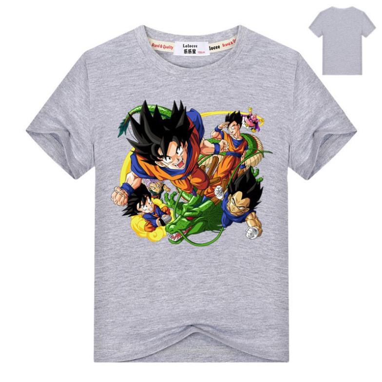 SALE- Trẻ em mùa hè Cotton Áo thun trẻ em ngộ nghĩnh Dragon Ball Z Áo thun bé trai Son Goku Fashion Tops - cực chất