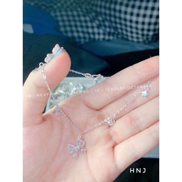 Lắc chân nơ xinh xinh bạc ta s999