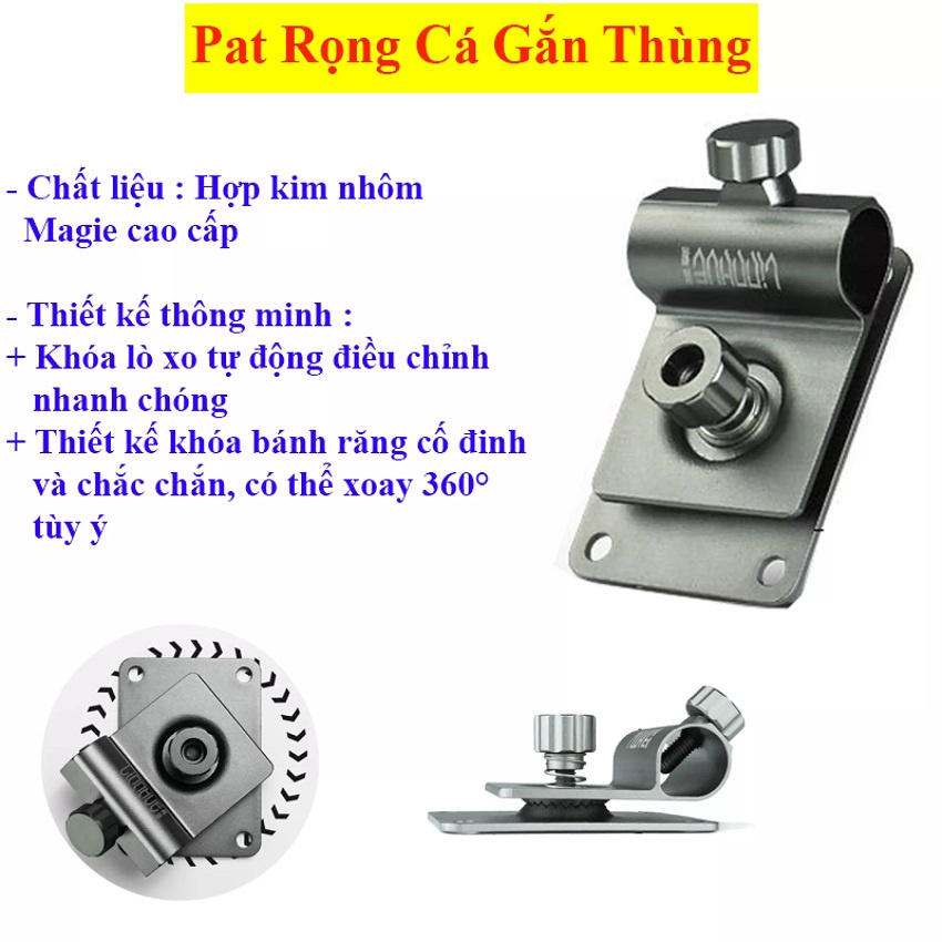 [Tặng 1 hạt chụp mà ní cao cấp]Bộ 3 Pat Linnhue Gắn Thùng Câu Cá( Pat Chống Cần - Pat Khay Mồi - Pat Rọng Cá )SANAMI FIS