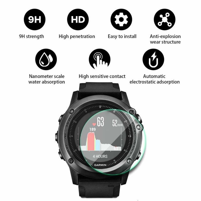 6Pcs Garmin Forerunner  945 935 735xt 735 645 630 620 for  Screen Protector Protective Glass Film Cover Watch Face