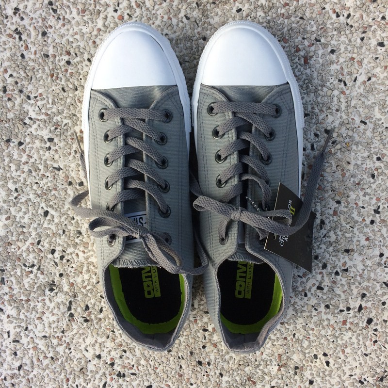 Giày Chuck 2 AllStar Cổ Thấp Xám Nhạt Nam