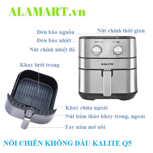 NỒI CHIÊN KHÔNG DẦU KALITE Q5