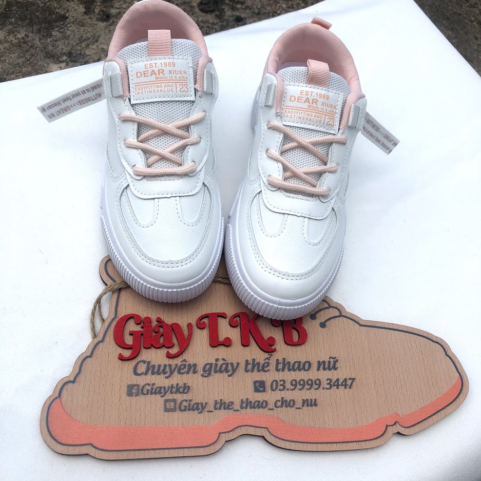 Giày thể thao nữ giá rẻ sneaker nữ màu trắng đế bằng cao cấp ulzzang - TKB-A3A3 | BigBuy360 - bigbuy360.vn
