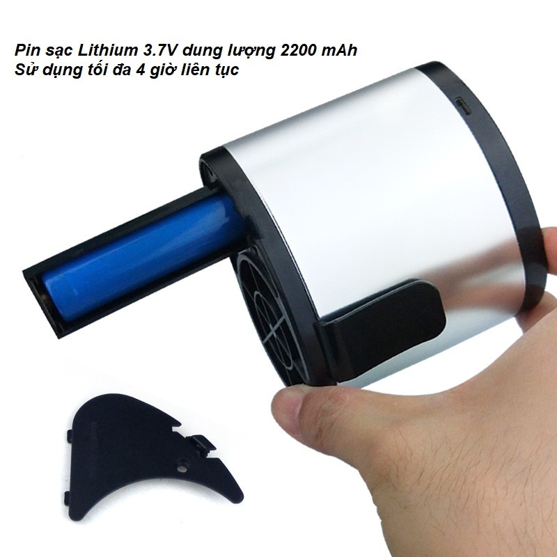 Quạt Đeo Hông Mini Cài Vào Thắt Lưng Tiện Lợi