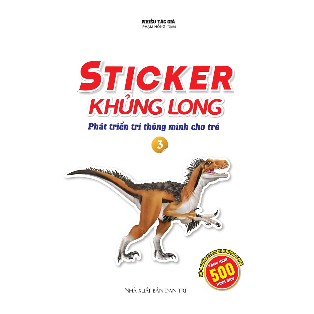 Sách - Sticker khủng long: Phát triển trí thông minh cho trẻ 3 (8 trang sticker dán hình) | WebRaoVat - webraovat.net.vn