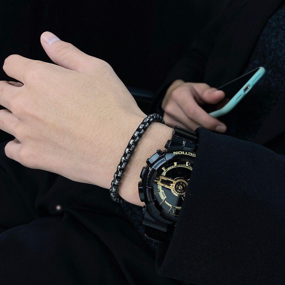 Vòng Tay Dây Xích Dày Phong Cách Hip Hop Punk Đơn Giản Cá Tính Dành Cho Nam Back2Lilife