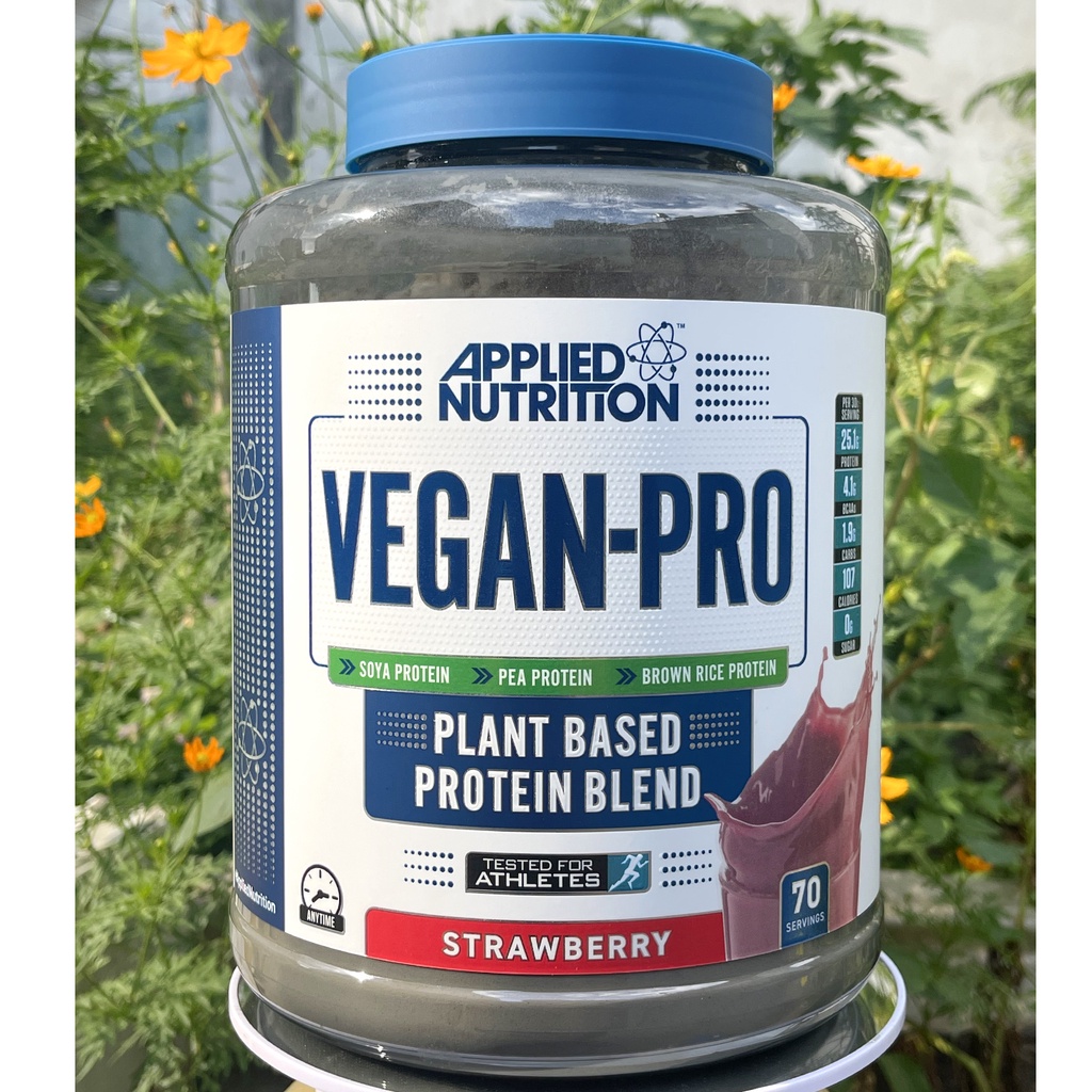 Sữa tăng cơ giảm mỡ VEGAN PRO của APPLIED NUTRITION hộp 70 lần dùng 100% protein từ thực vật - Hàng chính hãng