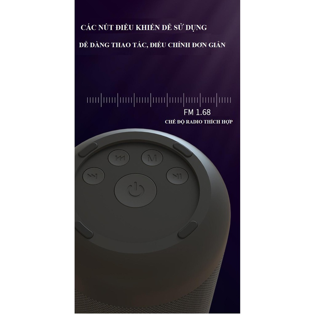 Loa Bluetooth Mini Cầm Tay,Loa Nghe Nhạc Không Dây Gắn USB, Thẻ Nhớ, Đài Fm,chống nước Cổng 3.5 - Nhỏ Gọn – Đa Năng