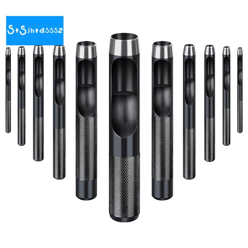 Bộ 11 Dụng Cụ Đục Lỗ Tròn Đục Lỗ Vải Bạt / Da / Vải Canvas 1-10mm