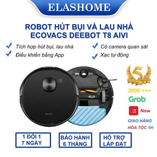 Robot hút bụi lau nhà Ecovacs Deeboot T8 AIVI, robot vệ sinh dọn dẹp nhà cửa tự động thông minh