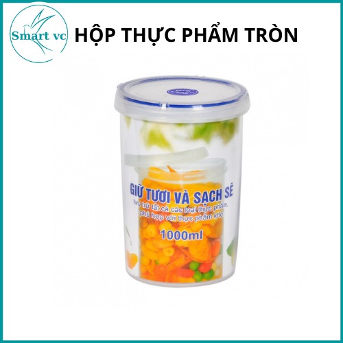 Hộp bảo quản thực phẩm tròn,hộp nhựa đựng thức ăn bảo quản trong tủ lạnh 500ml-750ml-1000ml Song Long Nhựa PP không mùi