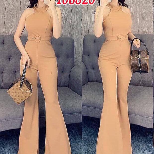 Sét bộ cổ yếm quần ống loe cao cấp