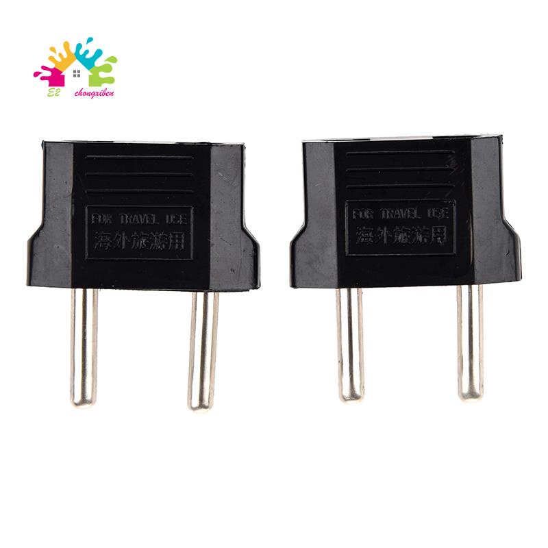 Set 2 Đầu Chuyển Đổi Phích Cắm Kiểu Âu Mỹ Chuyên Dụng Đen | BigBuy360 - bigbuy360.vn