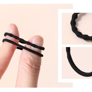 Thun cột tóc 100 cái - màu Đen
