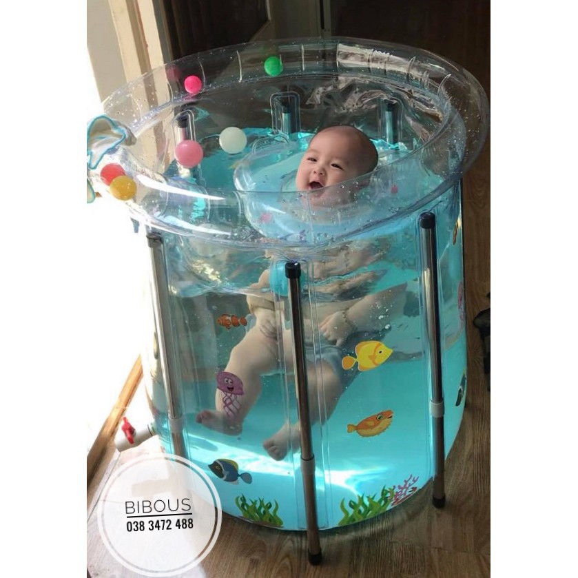 BỂ BƠI THÀNH CAO SIZE TO CHO BÉ - BỂ BƠI TẠI NHÀ HÃNG DOCTOR DOLPHIN SIZE TO 70X70 CM - HÀNG CHÍNH HÃNG GIÁ TỐT