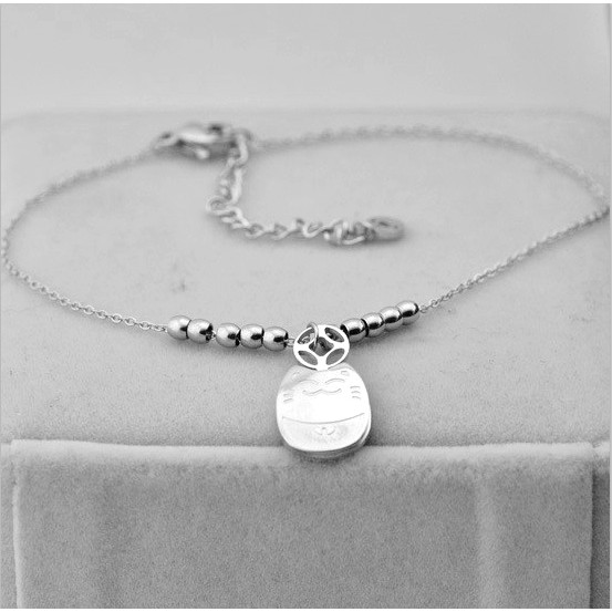 Lắc chân, vòng chân titan con mèo totoro màu trắng | BigBuy360 - bigbuy360.vn