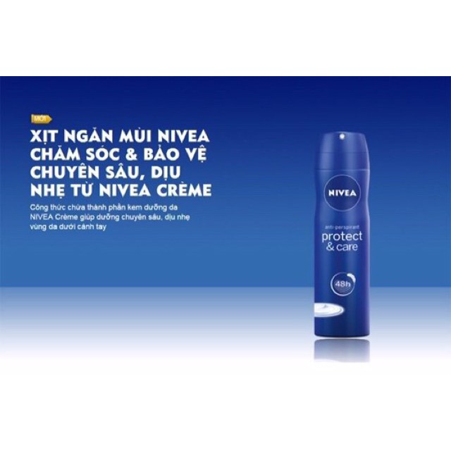 Xịt khử mùi Nivea nữ dưỡng da và bảo vệ chuyên sâu 150ml