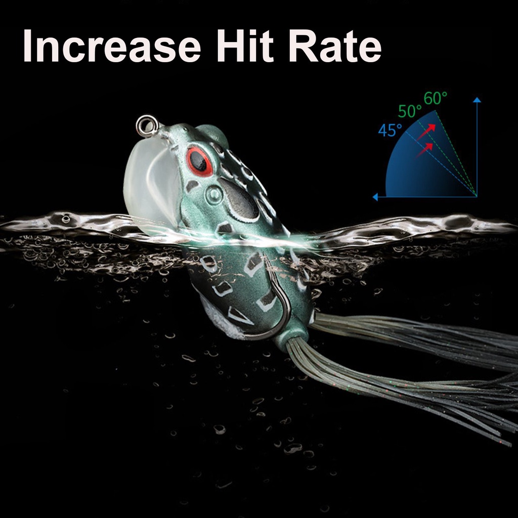 Mồi câu cá giả hình ếch có móc mềm bằng PVC chất lượng cao