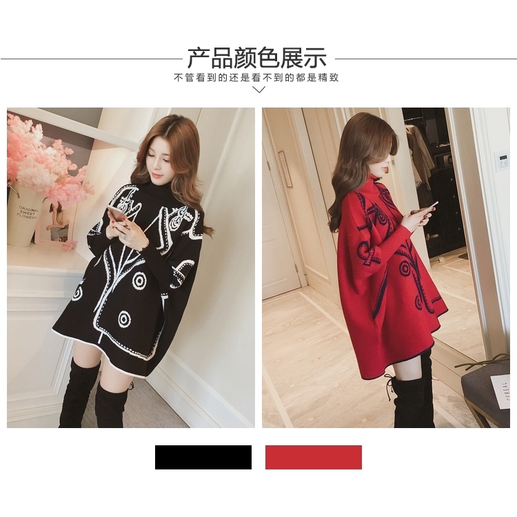 ❤❤Áo Choàng Len Cổ Lọ Dài Trung Bình Màu Đỏ Phong Cách Hàn Quốc Mùa Thu Đông Dành Cho Bạn Nữ | BigBuy360 - bigbuy360.vn