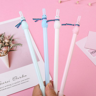 Bút thỏ quàng khăn D150 bút hoạt hình bút dễ thương bút kute viết gel