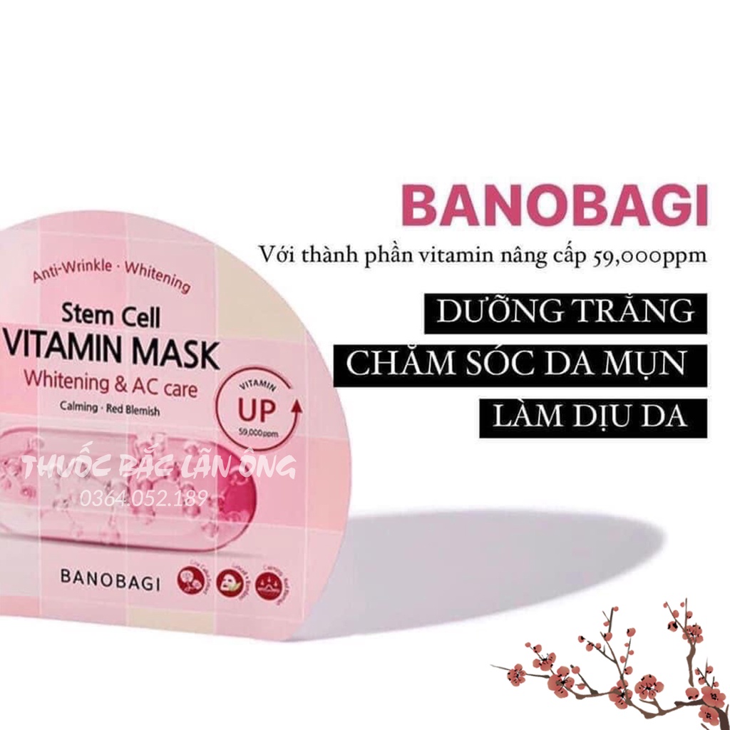 Mặt nạ giấy vitamin Banobagi (mask dưỡng trắng da, cấp ẩm, bổ sung khoáng chất) - Thuốc Bắc Lãn Ông