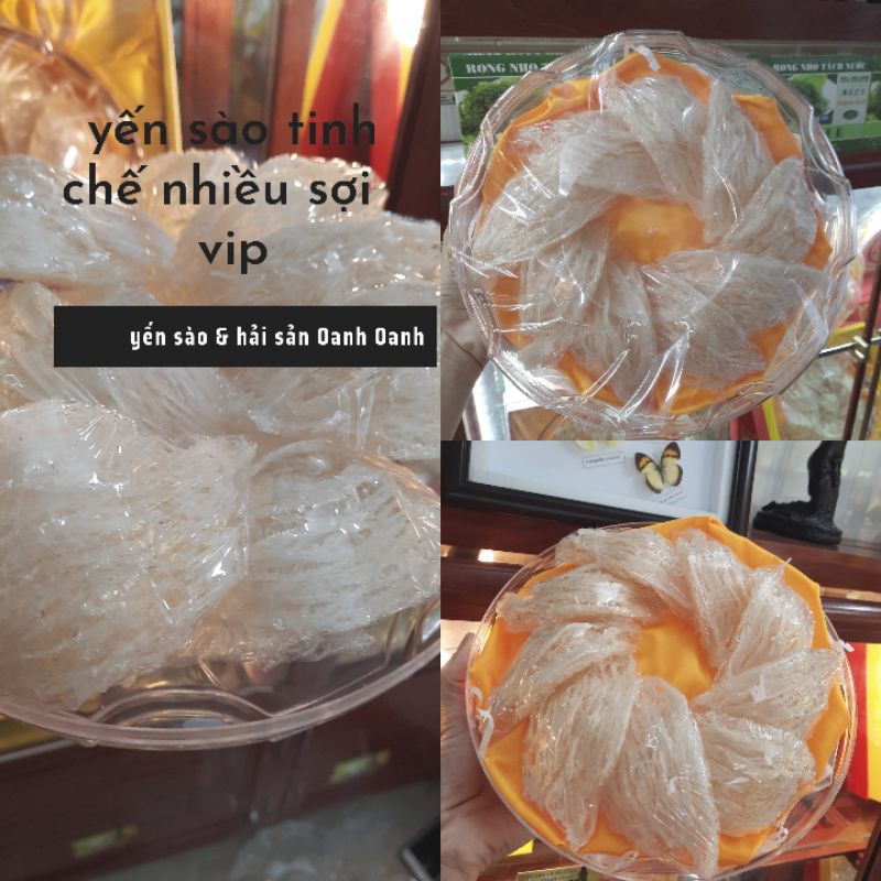 100gr yến sào tinh chế đặc biệt nhiều sợi cao cấp nguyên chất 100% tặng kèm thố chưng