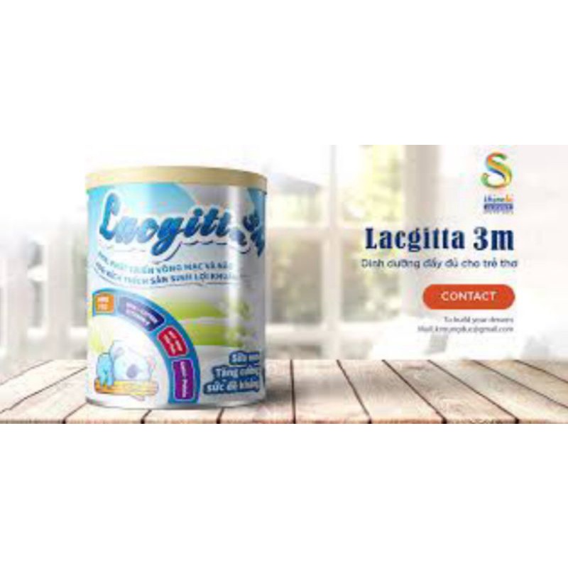 Sữa Bột Lacgitta 3M bổ sung dinh dưỡng cho trẻ từ 0-6 tháng