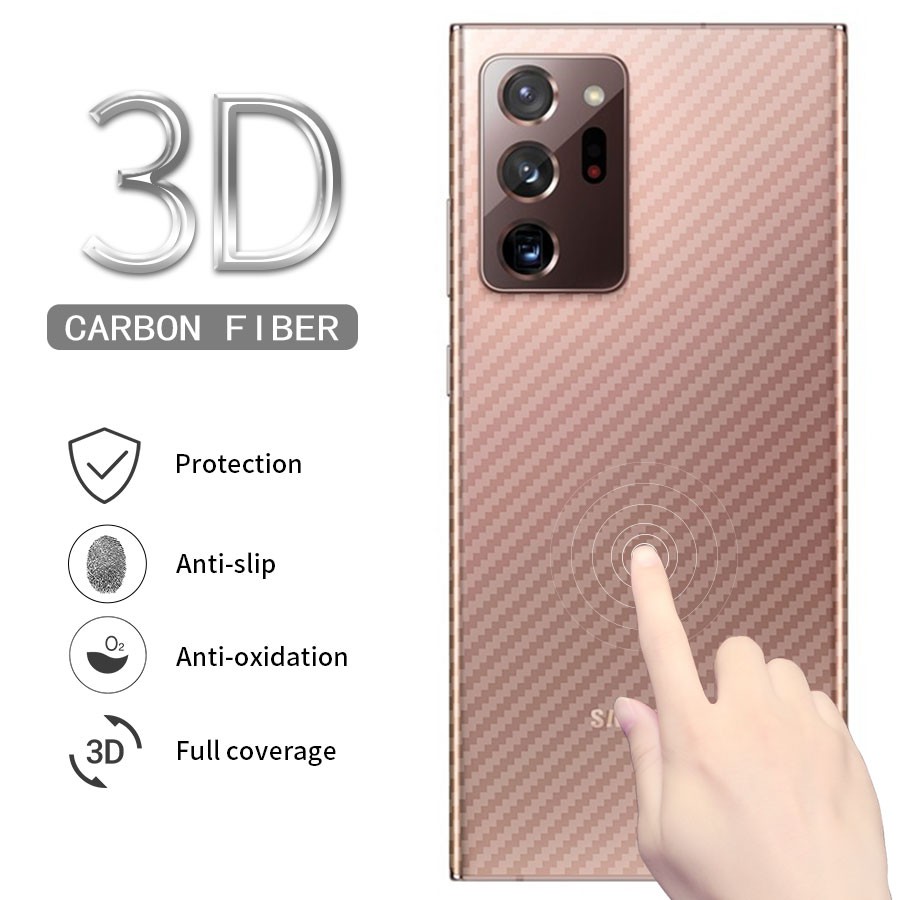 5Pcs/lot Samsung Galaxy S8 S9 S10 Lite S20 Note 8 9 10 20 Ultra Carbon Fiber Back Screen Protector Film