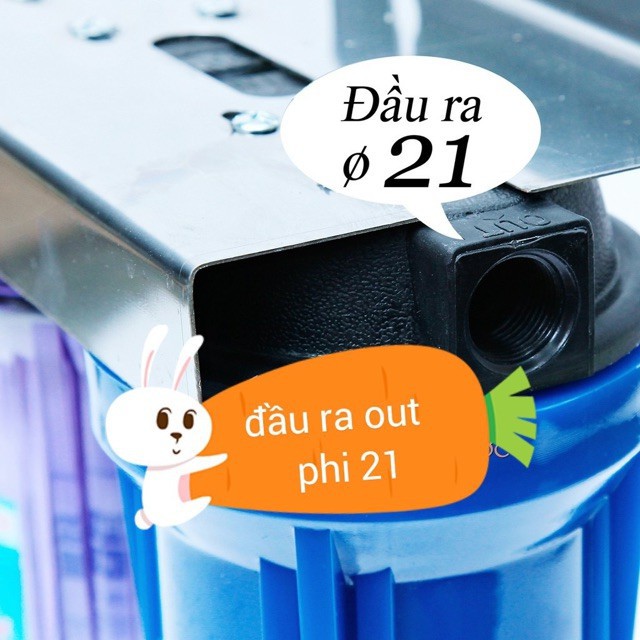 Bộ lọc nước sinh hoạt, bộ lọc thô 2 cấp 20C3 ( ren phi 21)