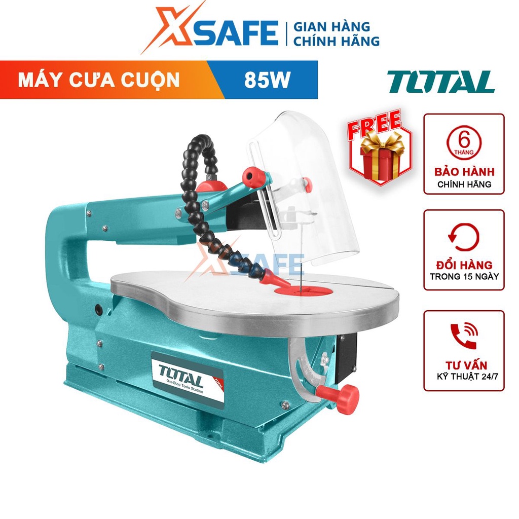 Máy cưa lọng bàn TOTAL TS88501 85W, máy cưa cuộn tốc độ không tải: 0-1450rpm, chiều sâu cắt tối đa: 50mm - CHÍNH HÃNG