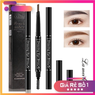 Chì kẻ mày 💟FREESHIP💟 Bút kẻ lông mày Double Effect Lameila 02 đầu không thấm nước
