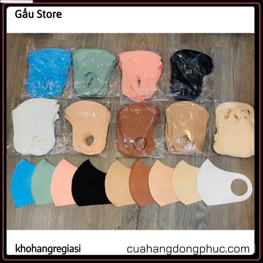 [Xả Hàng] combo 20 Khẩu Trang Vải poly Su 3D , chống nước , chống bụi bẩn.