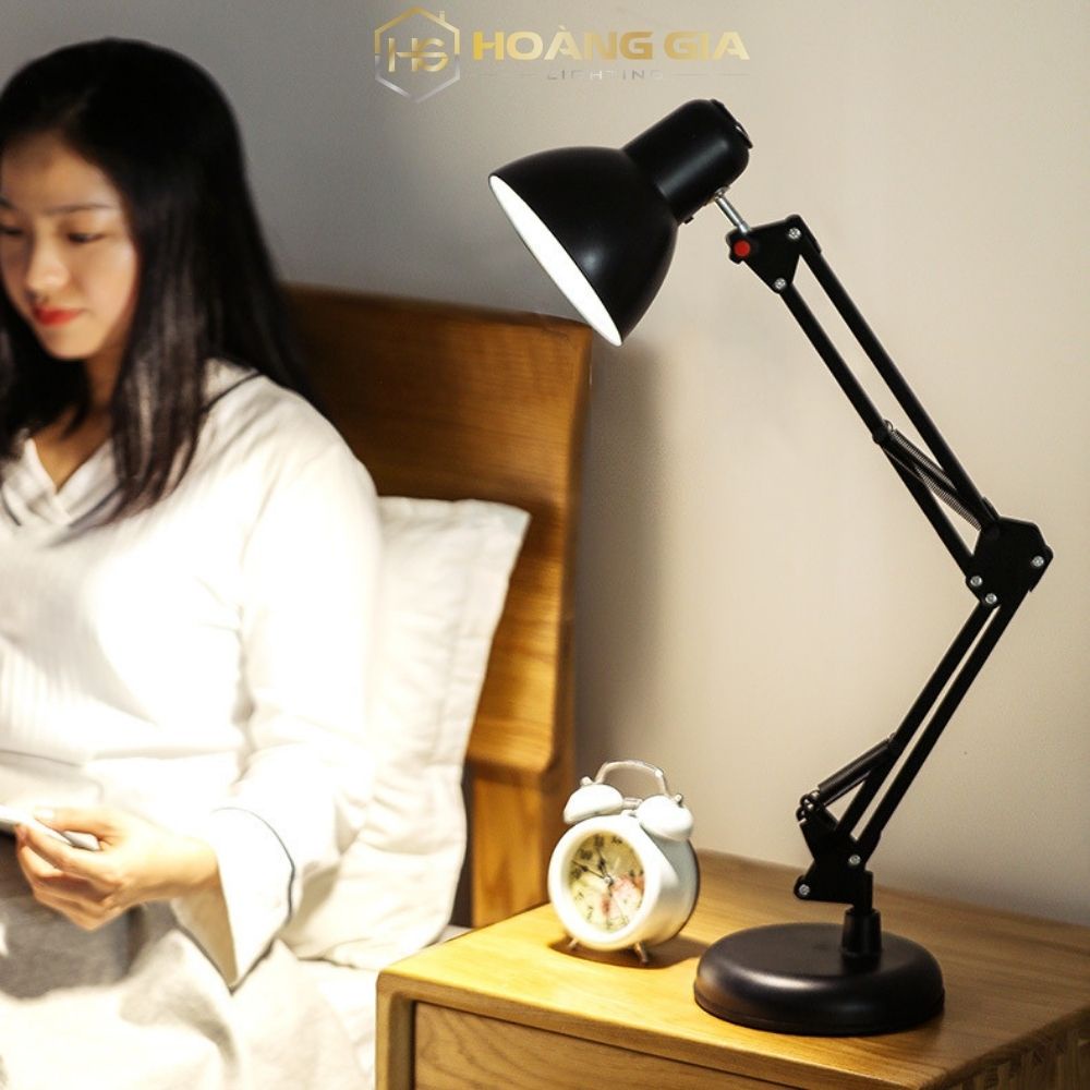 Đèn Kẹp Bàn Pixar - Kèm Đế Tròn Đa Năng 2 Trong 1 - Tặng Kèm Bóng 5w Tùy Chọn - HG