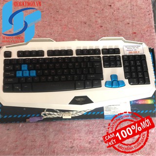 Bàn phím newmen kb808 gaming - led - ps2 - multimedia đen trắng