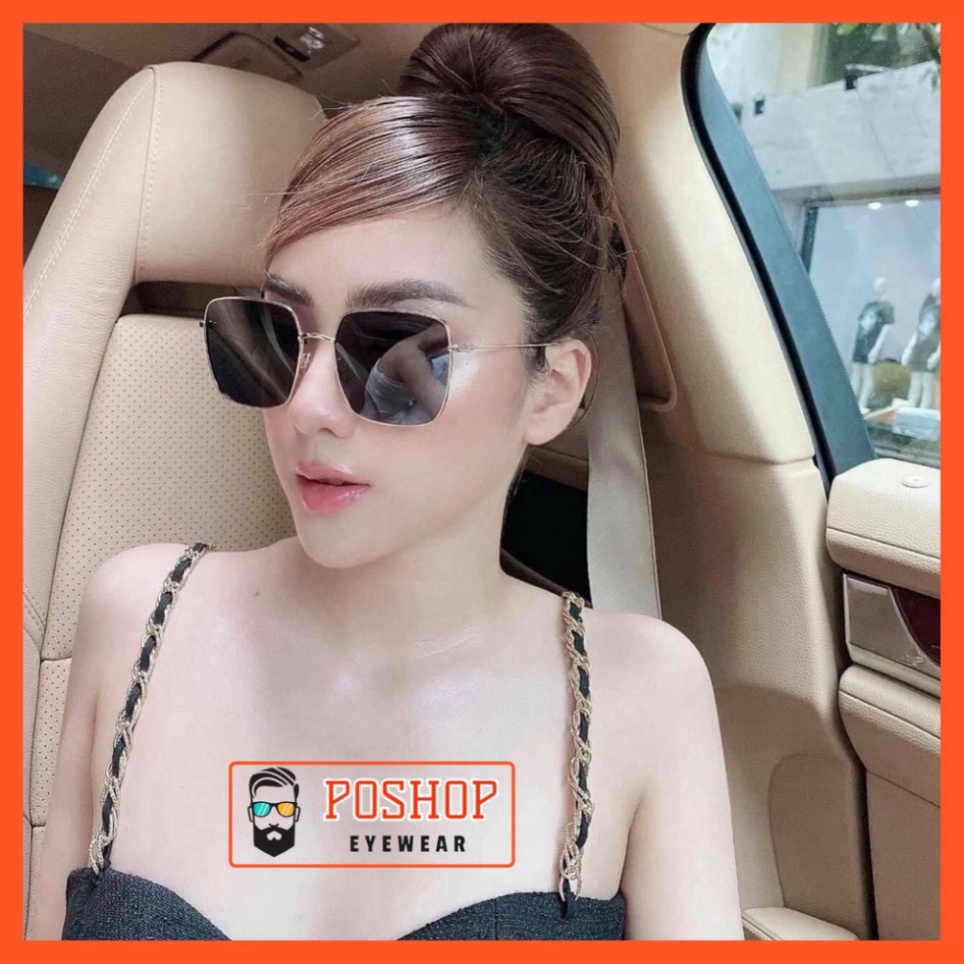 Kính mát nữ POSHOP kính râm chống tia cực tím UV400 thiết kế mắt vuông dễ đeo màu sắc thời trang D1867
