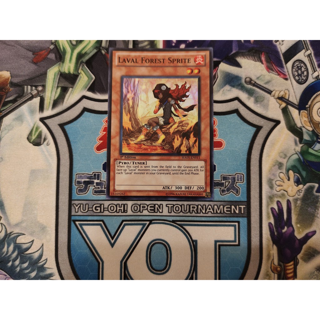 Thẻ bài Yugioh chính hãng Laval Forest Sprite - HA05-EN011 - Super Rare 1st Edition