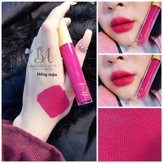 [07 Hồng Mận] Son B.A Kem Lì Màu Hồng Mận Nắp Cam Cao Cấp