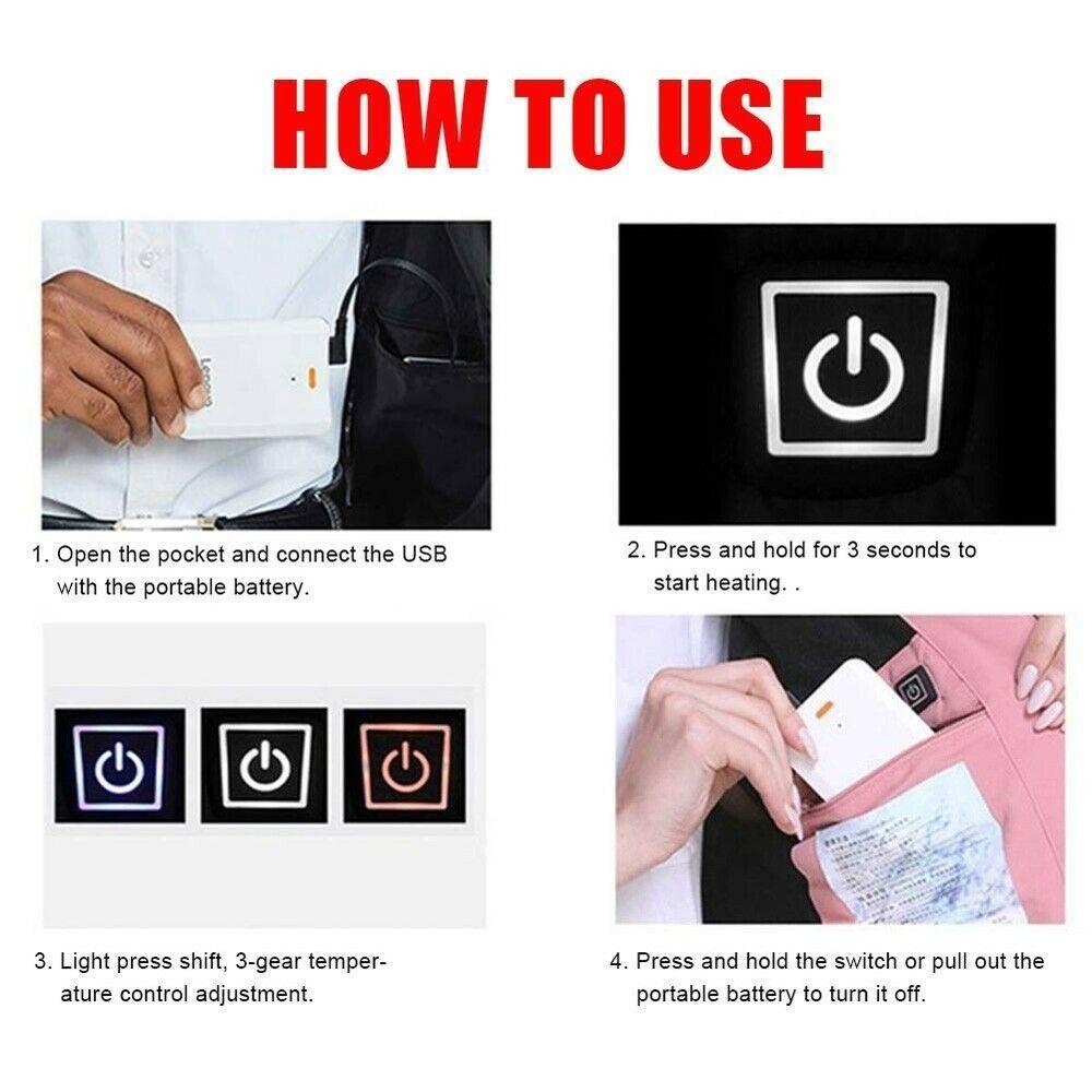 Áo KhoáC Không Tay Giữ ẤM USB