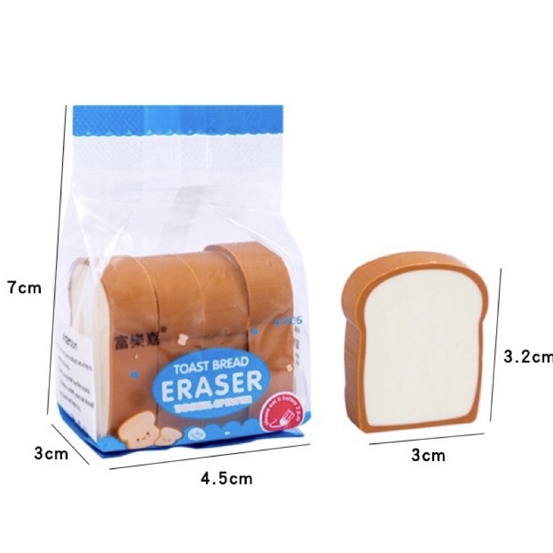 Tẩy gôm, tẩy chì hình gói bánh mỳ gối Sanwich