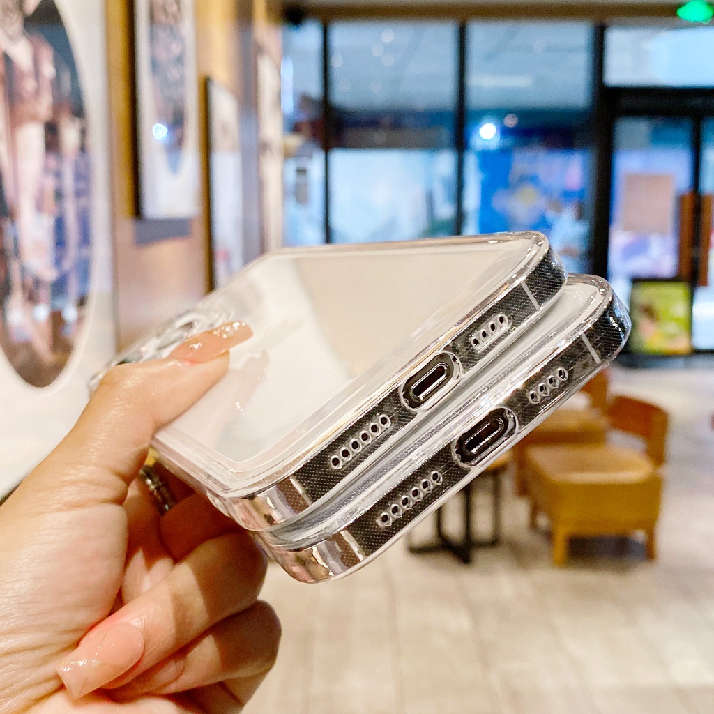 Ốp Điện Thoại TPU Dẻo Trong Suốt Siêu Mỏng Chống Sốc Sang Trọng Cho Iphone 7 8 Plus X XS XR XS MAX 12 11 13 PRO MAX 11 12 13 PRO