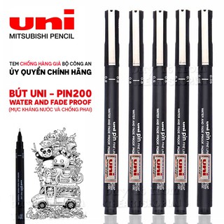 Bút Line Kháng Nước Uniball Pin 200 hàng chất lượng (Mực Đen)